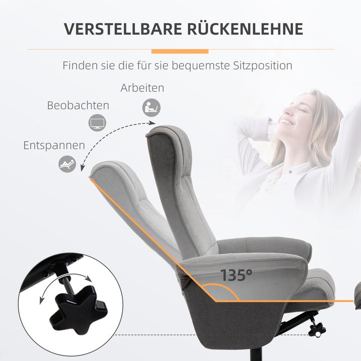 Produktbild Homcom Relaxsessel mit Hocker