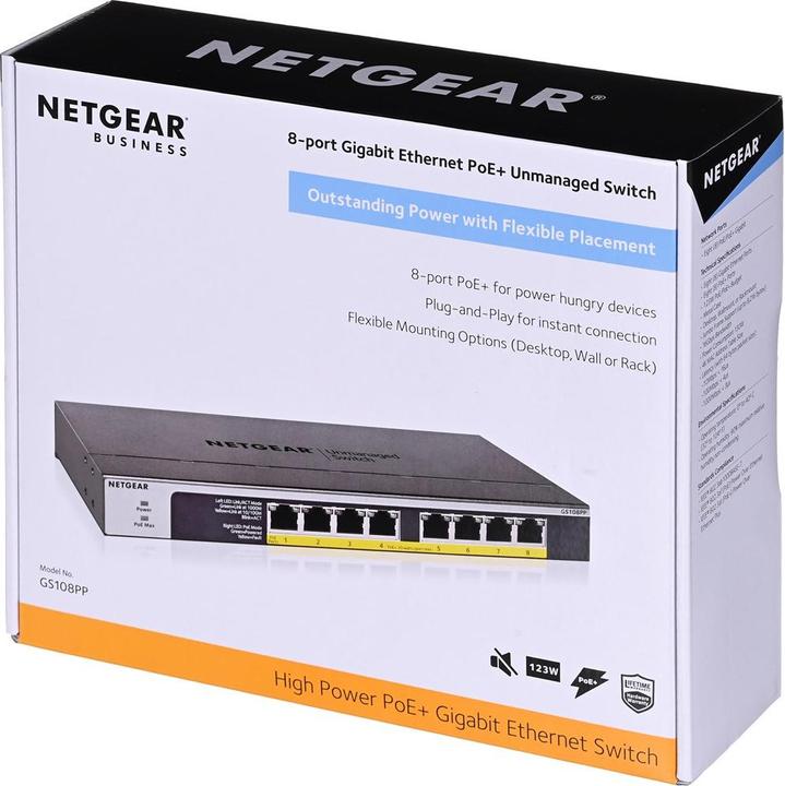 Produktbild Netgear Gs108pp (8 Ports)