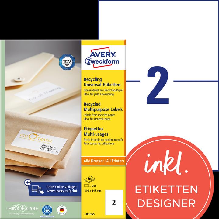 Produktbild Avery Recycling Universal-Etiketten