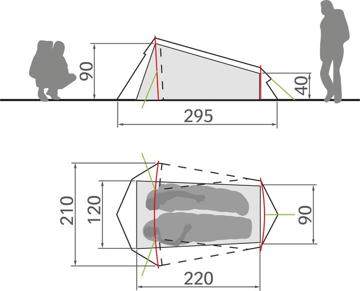 Image du produit Vaude Arco 1 (Tente tunnel, 2.40 kg, 2 personnes)
