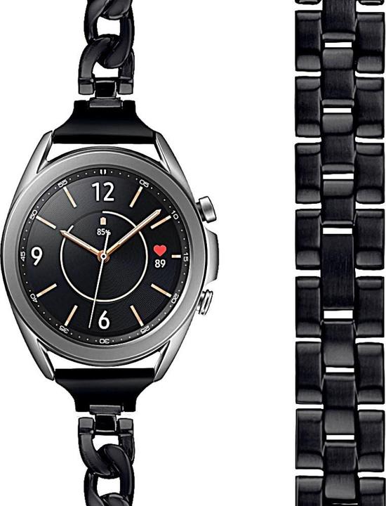 Actual product image Cover-Discount 20mm stainless steel bracelet black (20 mm, Stainless steel)