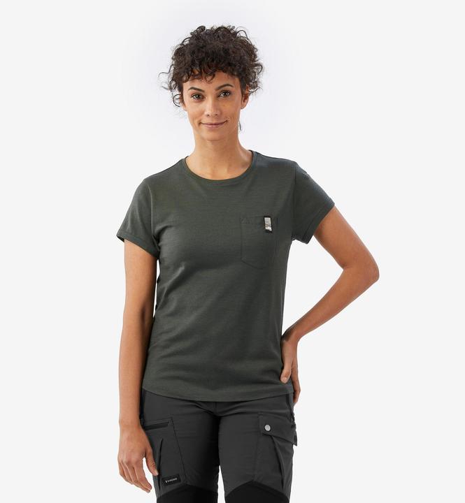 Forclaz Merino T-Shirt Damen 100 % Merinowolle grün