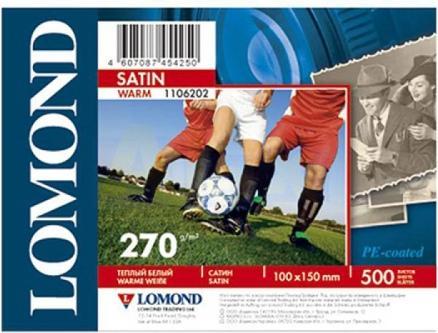 Lomond Premium Photo Paper Satin 270 g/m2 10x15, 500 sheets, Warm (270 g/m², 500 x)