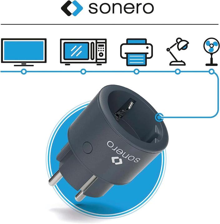Produktbild Sonero Funksteckdosen Set, 1 Sender, 1 Empfänger, anthrazit