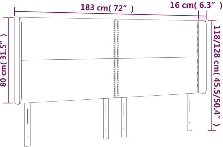 Produktbild VidaXL Hudson (183 x 16 x 128 cm)