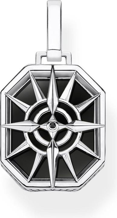 Immagine prodotto Thomas Sabo Ciondolo bussola stella nera (Annerito, Argento 925)