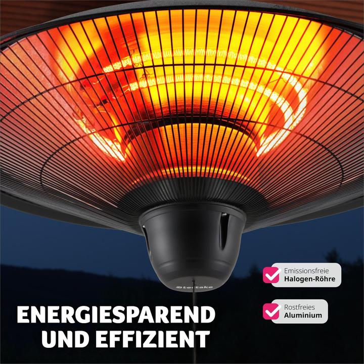 Produktbild tectake Solaris Infrarotheizstrahler Orbit 2500W, Aluminiumgehäuse (2500 W)