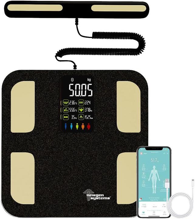 Actual product image Newgen medicals Ganzkörperanalyse-Waage mit Handsensoren und App (180 kg)