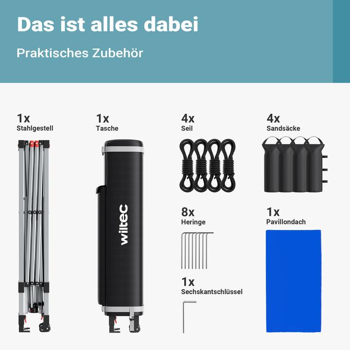 Actual product image Wiltec Pop up (300 cm, 300 cm)