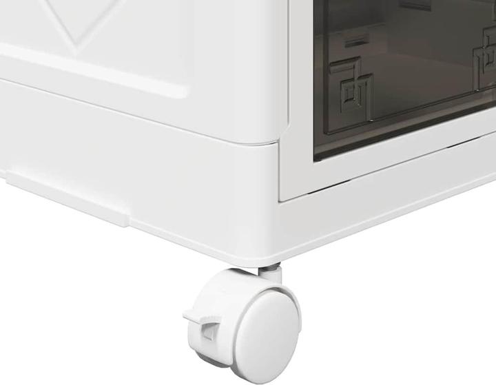 Image du produit VidaXL Boîte de rangement sur roulettes Empilable 2 étages 75 L 65 x 40 x 76cm (65 x 40 x 76 cm, 75 l)