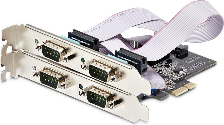 Immagine prodotto StarTech com PS74ADF-SERIAL-CARD, PCIe, Seriale, RS-232/422/485, Nero, Attività, ASIX - AX99100