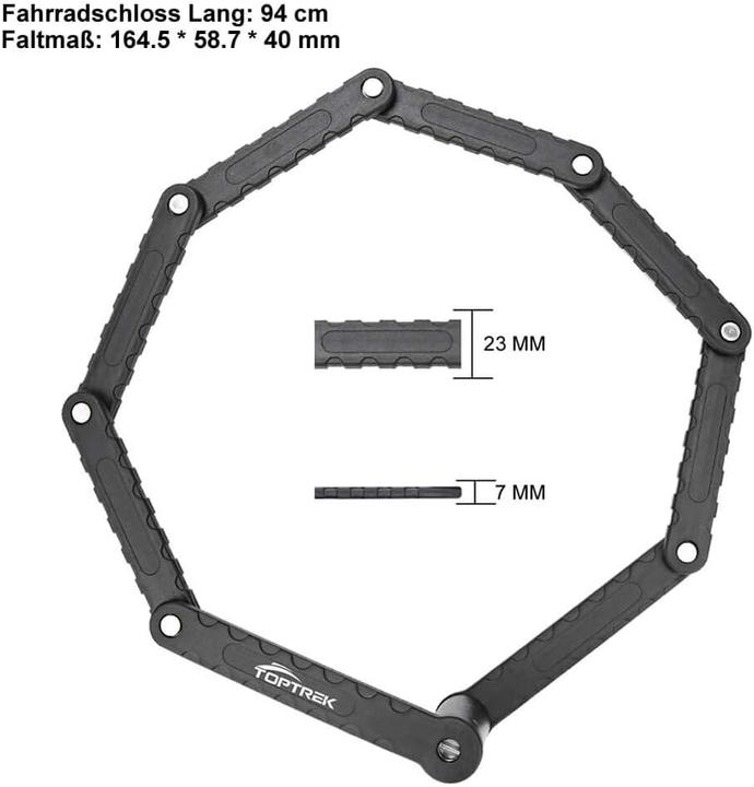Produktbild Toptrek Faltschloss mit Halterung (94 cm)