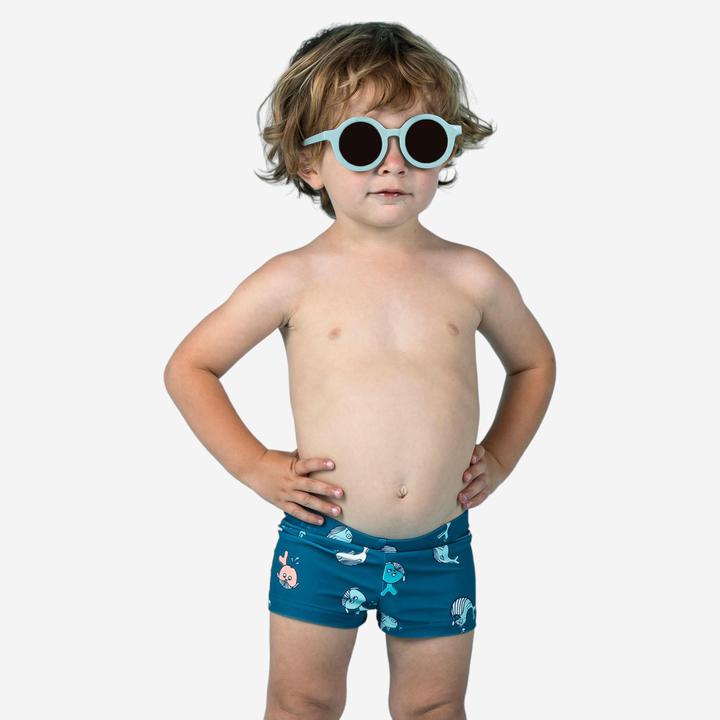 Produktbild Nabaiji Badehose Boxer Baby/Kinder - Wal dunkelblau (76, 78)