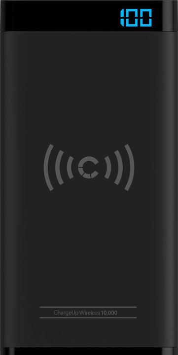 Actual product image Cygnett ChargeUp swift 10K Wireless QI Portable Power Bank - black (10000 mAh, 15 W, 37 Wh)