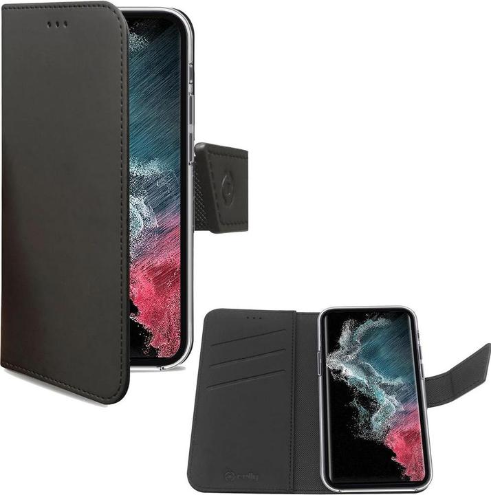 Image du produit Celly Wally Portefeuille Couverture 5G - Noir (Samsung Galaxy S24 Ultra)