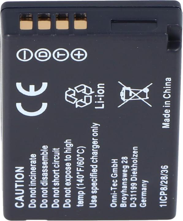 Produktbild Panasonic Akku DMC-TZ6 Akku DMW-BCG10GK, BP-DC7-E, DMW-BCG10, DMW-BCG10PP, DMW-BCG10E (Kamera Akku)