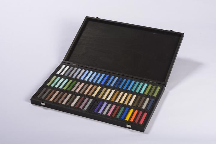 BlockX Coffret bois 72 Pastels - Paysage - Jaune de nickel (Marine, 32 x)