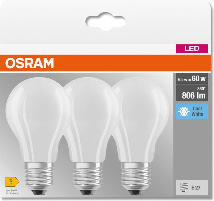Actual product image Osram Led Base Classic A (E27, 6.50 W, 806 lm, 1 x, E)