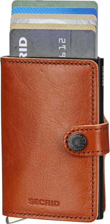 Actual product image Secrid Premium mini wallet Basco cognac