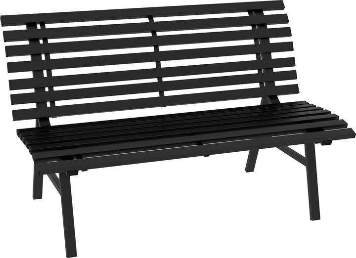 Produktbild Outsunny Gartenbank Aluminium Schwarz