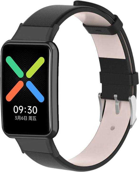 Image du produit Cover-Discount OPPO Watch Free - Bracelet en cuir noir (Similicuir)