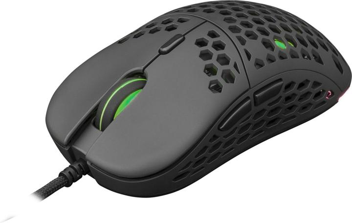 Actual product image White Shark Ultra light Gaming mouse eShark Naginata Black, 60g, Pixart PMW3389 sensor, with RGB backlight (Cable)