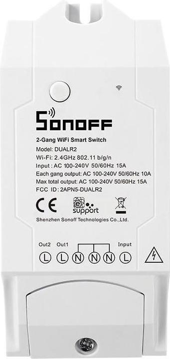 Produktbild Sonoff Dual Verkabelt & Kabellos (Schaltaktor)
