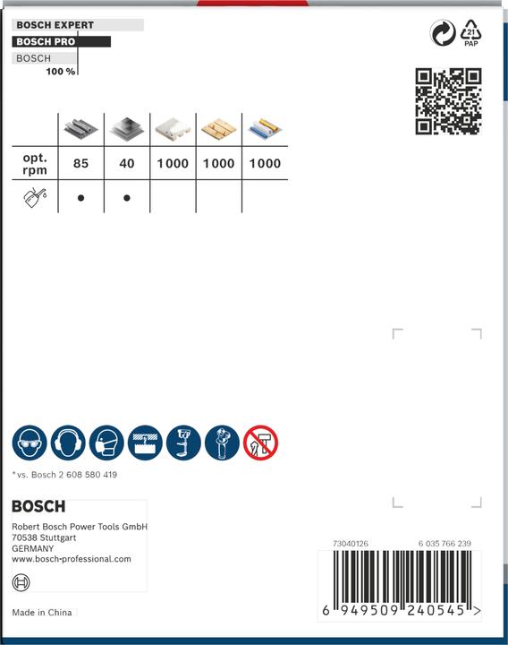Nährwerte und Zutaten Bosch Professional Zubehör PRO Multi Material PC Plus Lochsäge, 102 mm (102 Millimeter)
