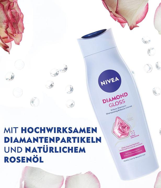 Produktbild NIVEA Diamond Gloss Shampoo Fl 250 ml (250 ml, Flüssiges Shampoo)