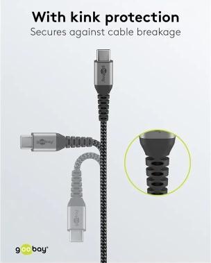 Actual product image Goobay USB A – USB C (1 m, USB 2.0, 60 W)