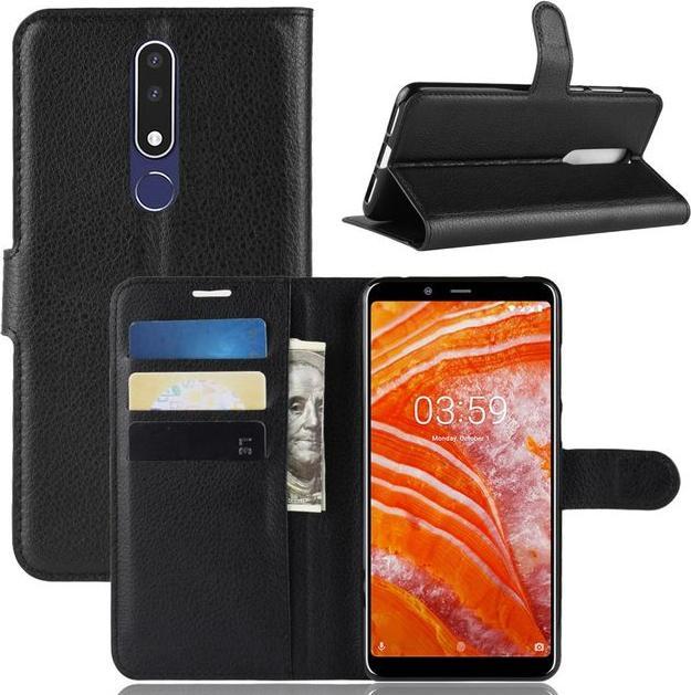 Actual product image MU Classic Litchi Leather Bookcover Series (Nokia 3.1 Plus)