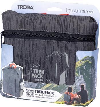 Image du produit Troika TREKPACK Sac à dos Roll Top pliable, jaune (15 l)