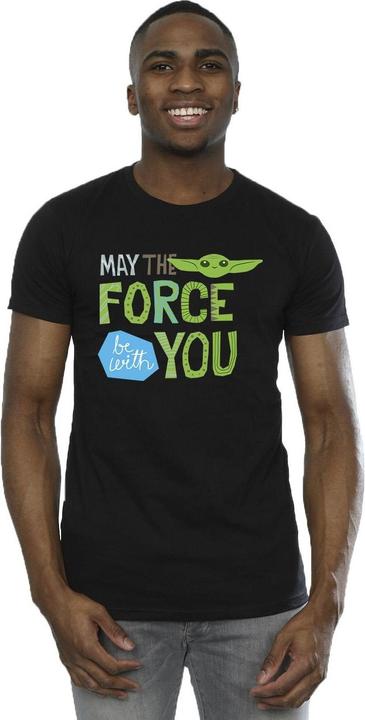 Immagine prodotto Star Wars The Mandalorian May The Force Be With You Maglietta Uomo (4XL)