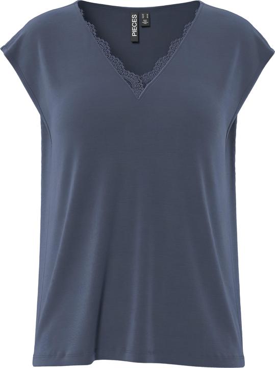 Pieces Pckamala Lace V-Neck Tee Jrs Noos Bc