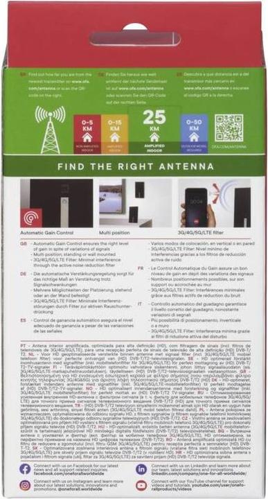 Produktbild One for All DVB-T2 Premium Antenne 5G (Flachantenne, DVB-T / -T2)