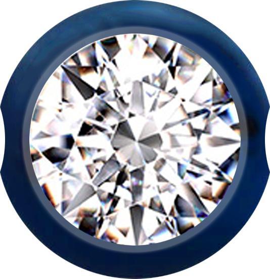 Star Piercing Ball Closure Kugel dunkelblau mit Kristall silber (ohne Messing, Chirurgenstahl 316L)