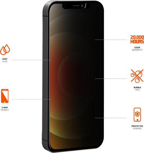 Produktbild Eiger Mountain Glass Black (1 Stück, Apple iPhone 12 Pro, Apple iPhone 12)