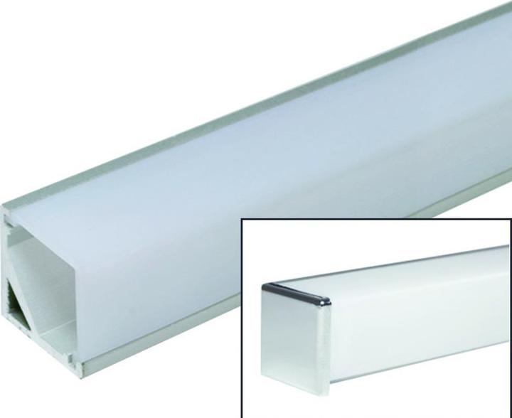 Actual product image L&S LED surface-mounted profiles Quattro Mini with light screen