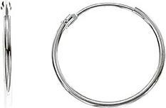 Passion 18 mm Silberne Creolen (COU BIJOU, Matériel exact)