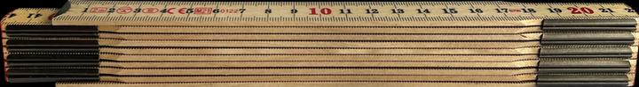 Rieffel 2m mètre en bois, naturel 1002 N (M, centimètres, mm)