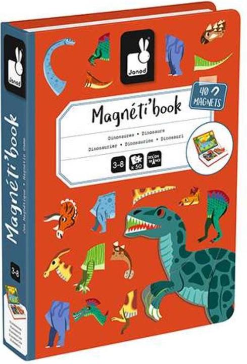 Produktbild Janod Magneti'book Dinosaurier (Englisch, Italienisch, Französisch, Deutsch)