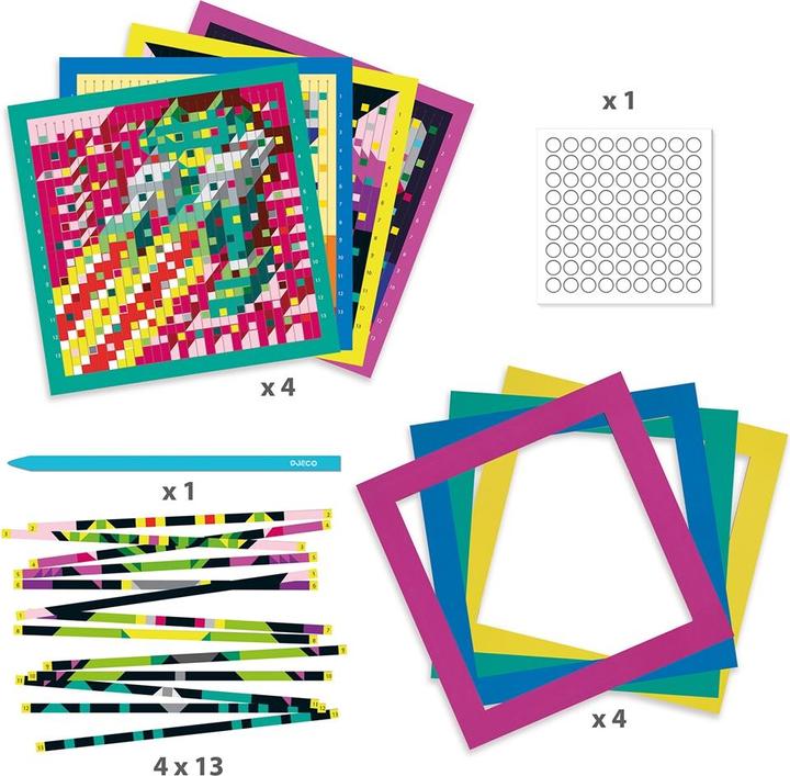 Actual product image Djeco Pixel art weave attacker