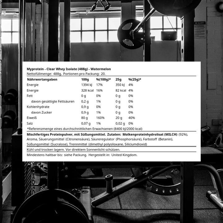 Actual product image MyProtein Clear Whey Isolate (Watermelon, 1 pcs., 488 g)