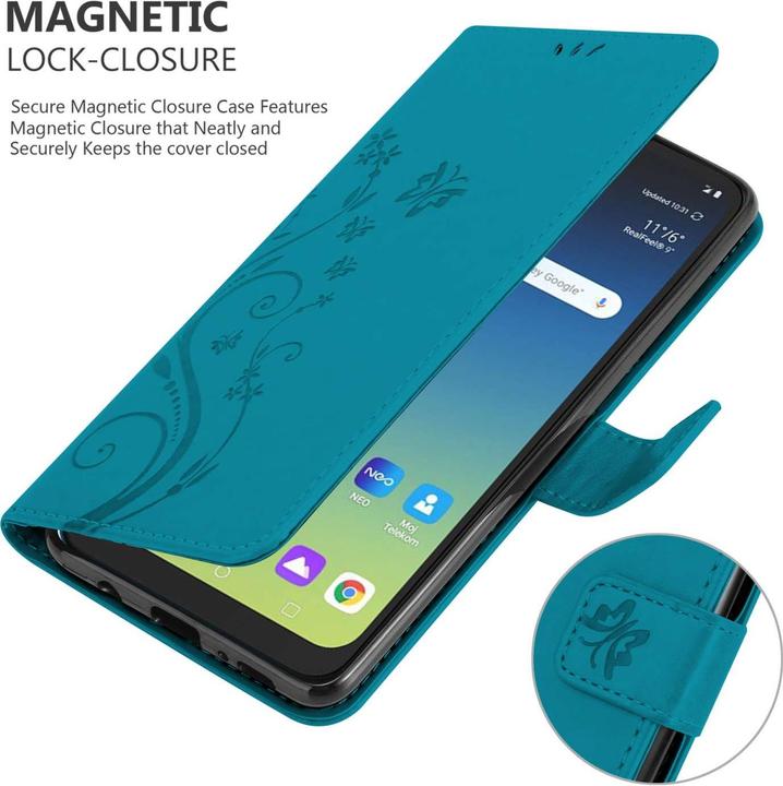 Produktbild Cadorabo Hülle für LG K40S mit Blumen Muster (LG K40s, Xiaomi Redmi K40s)