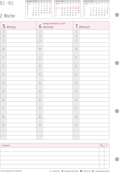Actual product image Chronoplan Wochenplan (A4, German)