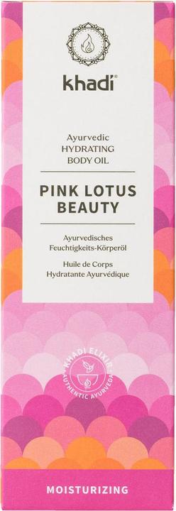 Actual product image Khadi Ayurvedic Body Oil PINK LOTUS BEAUTY - Invigorates the Sacral Chakra (Body oil, 100 ml)