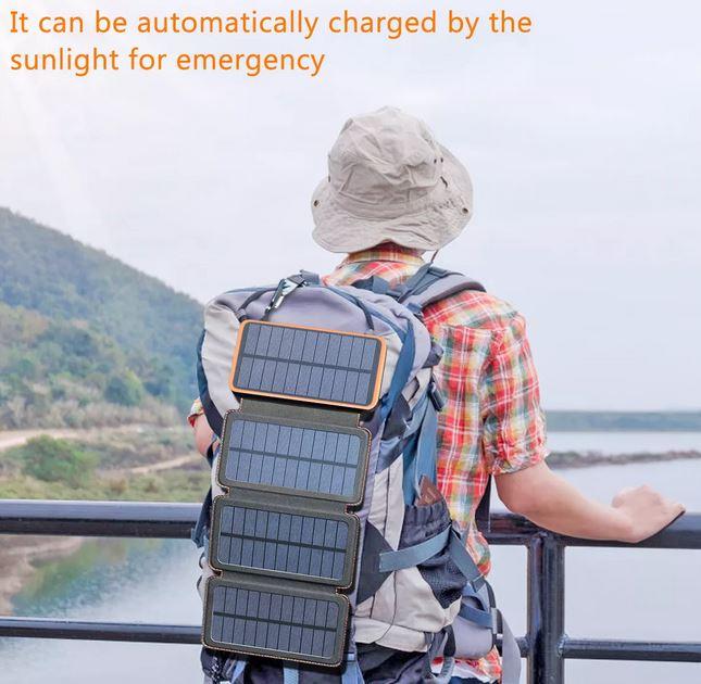 Image du produit PhoneLook Panneau solaire pliable batterie externe Power Bank 16000 mAh (16000 mAh, 12 W)