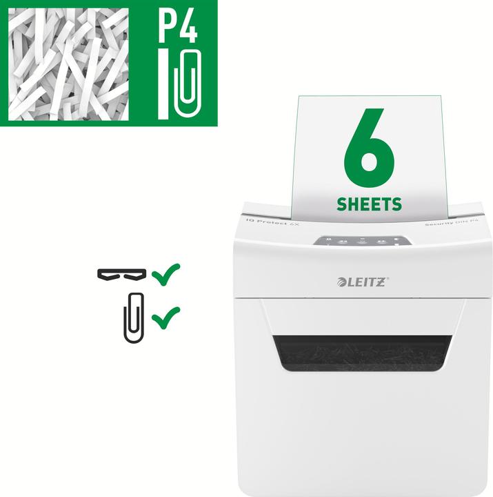 Produktbild Leitz IQ 6X PROTECT PREMIUM - Aktenvernichter (Partikelschnitt)
