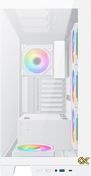 Actual product image Xigmatek Boitier Moyen Tour ATX Endorphin Ultra RGB avec panneaux vitrés (Blanc) (mATX, Mini-ITX, ATX)