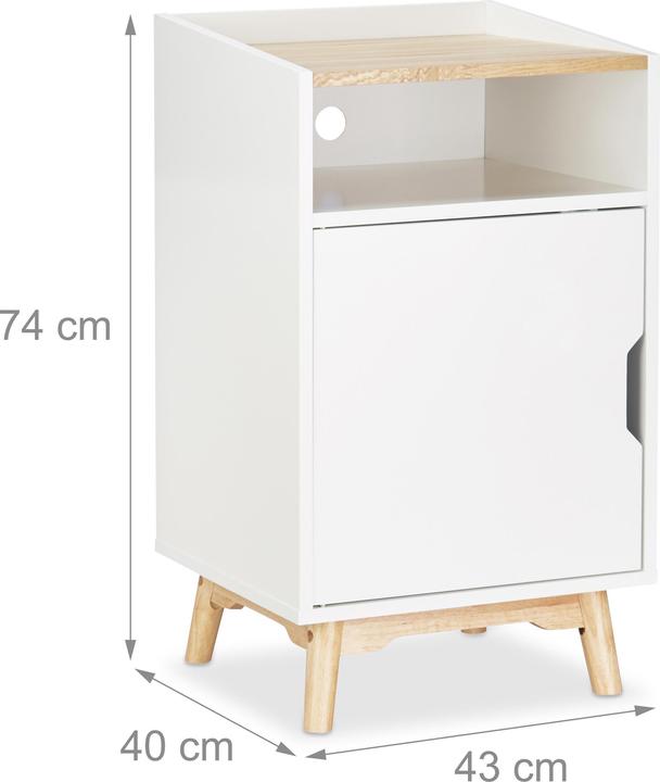 Image du produit Relaxdays table de chevet (43 x 40 x 74 cm)